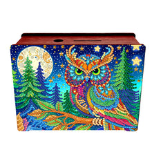 Load image into Gallery viewer, Diamond Painting Piggy Bank Wooden Coin Bank for Home Decor and Gift (Owl)