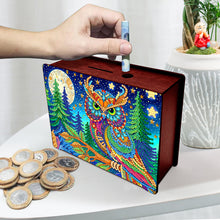 Load image into Gallery viewer, Diamond Painting Piggy Bank Wooden Coin Bank for Home Decor and Gift (Owl)