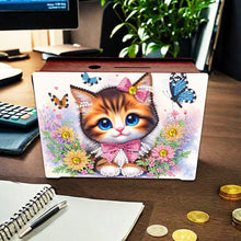 Load image into Gallery viewer, Diamond Painting Piggy Bank Wooden Coin Bank Storage Box for Home Decor and Gift