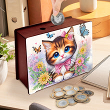 Load image into Gallery viewer, Diamond Painting Piggy Bank Wooden Coin Bank Storage Box for Home Decor and Gift