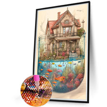Load image into Gallery viewer, AB Diamond Painting - Full Round - Fish Tank House (40*60CM)