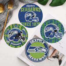 Load image into Gallery viewer, Rugby Team 6pcs DIY Diamond Painting Coasters W/ Holder for Beginner Adult Gift