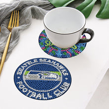 Load image into Gallery viewer, Rugby Team 6pcs DIY Diamond Painting Coasters W/ Holder for Beginner Adult Gift