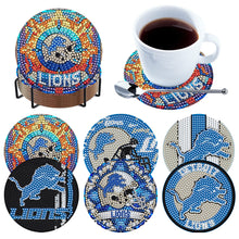 Load image into Gallery viewer, Rugby Team 6pcs DIY Diamond Painting Coasters W/ Holder for Beginner Adult Gift