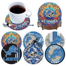 Load image into Gallery viewer, Rugby Team 6pcs DIY Diamond Painting Coasters W/ Holder for Beginner Adult Gift