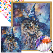 Load image into Gallery viewer, AB Diamond Painting - Full Round - Wizard Hat Kitten (40*50CM)