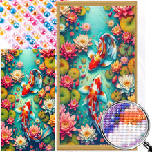 Load image into Gallery viewer, AB Diamond Painting - Full Round - Koi In The Pond (40*75CM)
