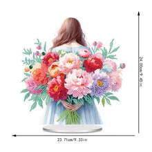 Load image into Gallery viewer, Acrylic Special Shape Flower Table Top Diamond Painting Ornament Kits Home Decor