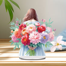 Load image into Gallery viewer, Acrylic Special Shape Flower Table Top Diamond Painting Ornament Kits Home Decor