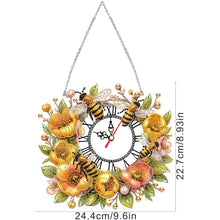 Load image into Gallery viewer, Acrylic Special Shape Daisy 5D Diamond Painting Clock Art Craft for Desktop Wall