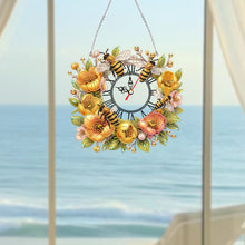 Load image into Gallery viewer, Acrylic Special Shape Daisy 5D Diamond Painting Clock Art Craft for Desktop Wall