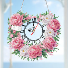 Load image into Gallery viewer, Acrylic Special Shape Daisy 5D Diamond Painting Clock Art Craft for Desktop Wall