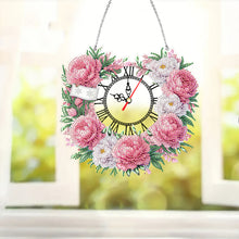 Load image into Gallery viewer, Acrylic Special Shape Daisy 5D Diamond Painting Clock Art Craft for Desktop Wall