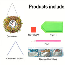 Load image into Gallery viewer, Acrylic Special Shape Daisy 5D Diamond Painting Clock Art Craft for Desktop Wall