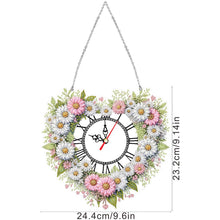 Load image into Gallery viewer, Acrylic Special Shape Daisy 5D Diamond Painting Clock Art Craft for Desktop Wall