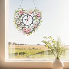 Load image into Gallery viewer, Acrylic Special Shape Daisy 5D Diamond Painting Clock Art Craft for Desktop Wall