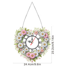 Load image into Gallery viewer, Acrylic Special Shape Daisy 5D Diamond Painting Clock Art Craft for Desktop Wall