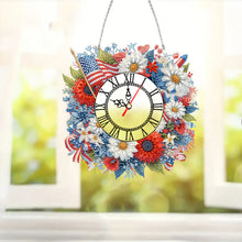 Load image into Gallery viewer, Acrylic Special Shape Daisy 5D Diamond Painting Clock Art Craft for Desktop Wall