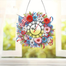 Load image into Gallery viewer, Acrylic Special Shape Daisy 5D Diamond Painting Clock Art Craft for Desktop Wall