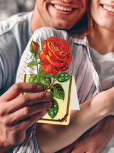 Load image into Gallery viewer, 6pcs Rose Diamond Painting Greeting Cards Handmade Diamond Art Cards for Adults