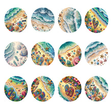 Load image into Gallery viewer, Diamond Painting Greeting Cards Diamond Art Cards for Adults (12pcs Beach Waves)