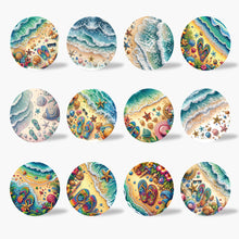 Load image into Gallery viewer, Diamond Painting Greeting Cards Diamond Art Cards for Adults (12pcs Beach Waves)