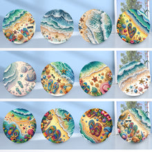 Load image into Gallery viewer, Diamond Painting Greeting Cards Diamond Art Cards for Adults (12pcs Beach Waves)