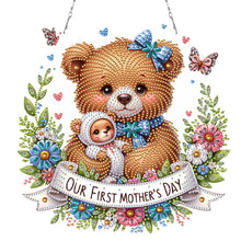 Load image into Gallery viewer, Bear DIY Diamond Art Pendant Kit Diamond Painting Hanging Pendant for Art Crafts