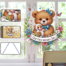 Load image into Gallery viewer, Bear DIY Diamond Art Pendant Kit Diamond Painting Hanging Pendant for Art Crafts