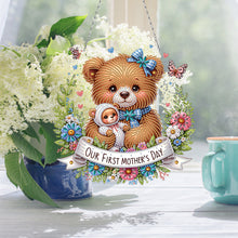 Load image into Gallery viewer, Bear DIY Diamond Art Pendant Kit Diamond Painting Hanging Pendant for Art Crafts