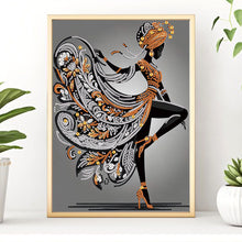 Load image into Gallery viewer, Diamond Painting - Partial Special Shaped - Black Girl (30*40CM)