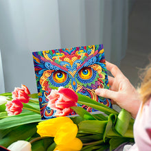 Load image into Gallery viewer, 6Pcs Animal Diamond Painting Greeting Card Set for Festivals and Celebrations