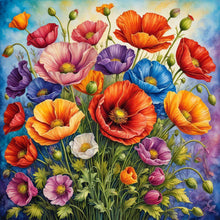 Load image into Gallery viewer, Diamond Painting - Full Round - Colored Poppy (30*30CM)