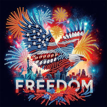 Load image into Gallery viewer, Diamond Painting - Partial Special Shaped - Independence Day Eagle (30*30CM)