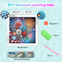 Load image into Gallery viewer, Diamond Painting - Partial Special Shaped - Independence Day Bouquet (30*30CM)