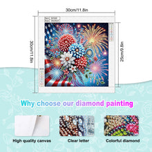 Load image into Gallery viewer, Diamond Painting - Partial Special Shaped - Independence Day Bouquet (30*30CM)