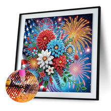 Load image into Gallery viewer, Diamond Painting - Partial Special Shaped - Independence Day Bouquet (30*30CM)