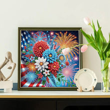 Load image into Gallery viewer, Diamond Painting - Partial Special Shaped - Independence Day Bouquet (30*30CM)