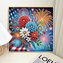 Load image into Gallery viewer, Diamond Painting - Partial Special Shaped - Independence Day Bouquet (30*30CM)