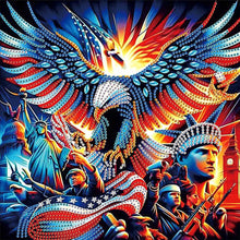Load image into Gallery viewer, Diamond Painting - Partial Special Shaped - Independence Day Eagle (30*30CM)