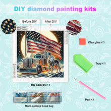 Load image into Gallery viewer, Diamond Painting - Partial Special Shaped - Independence Day Wolf (30*30CM)