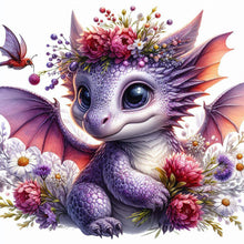 Load image into Gallery viewer, Diamond Painting - Full Square - Purple Air Dragon (30*30CM)