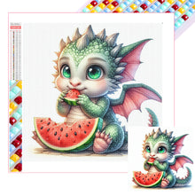 Load image into Gallery viewer, Diamond Painting - Full Square - Melon Eating Dragon (30*30CM)