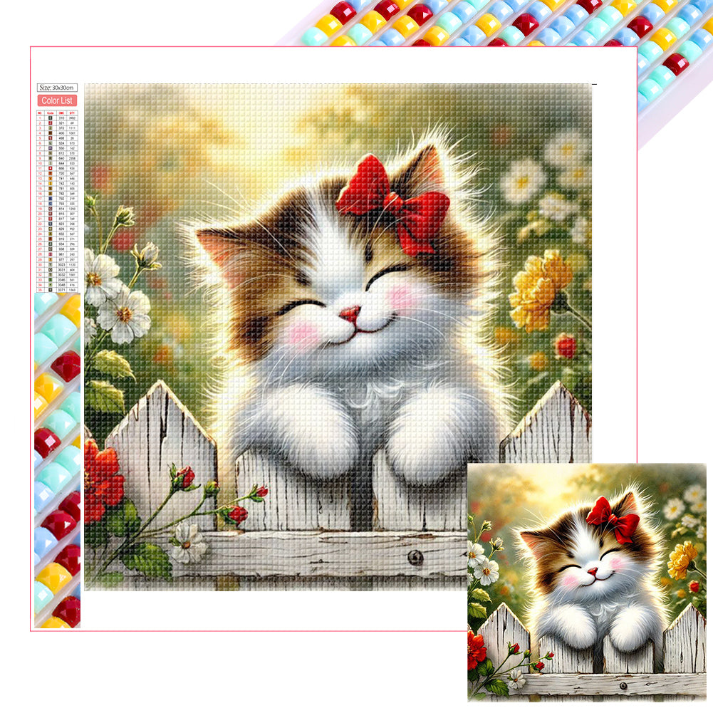 Diamond Painting - Full Square - Smiling Cat (30*30CM)
