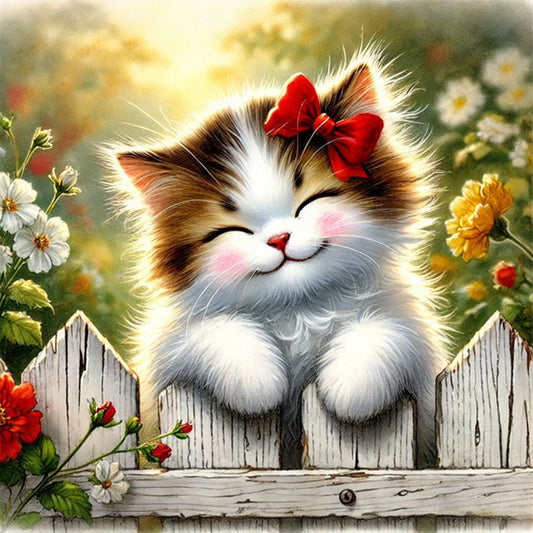 Diamond Painting - Full Square - Smiling Cat (30*30CM)