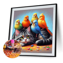 Load image into Gallery viewer, Diamond Painting - Full Square - Parrot And Cat (30*30CM)