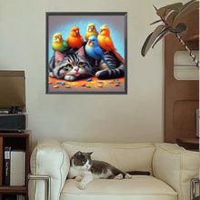 Load image into Gallery viewer, Diamond Painting - Full Square - Parrot And Cat (30*30CM)
