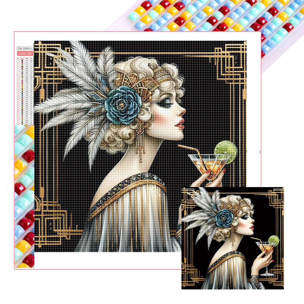 Diamond Painting - Full Square - Lady (40*40CM)
