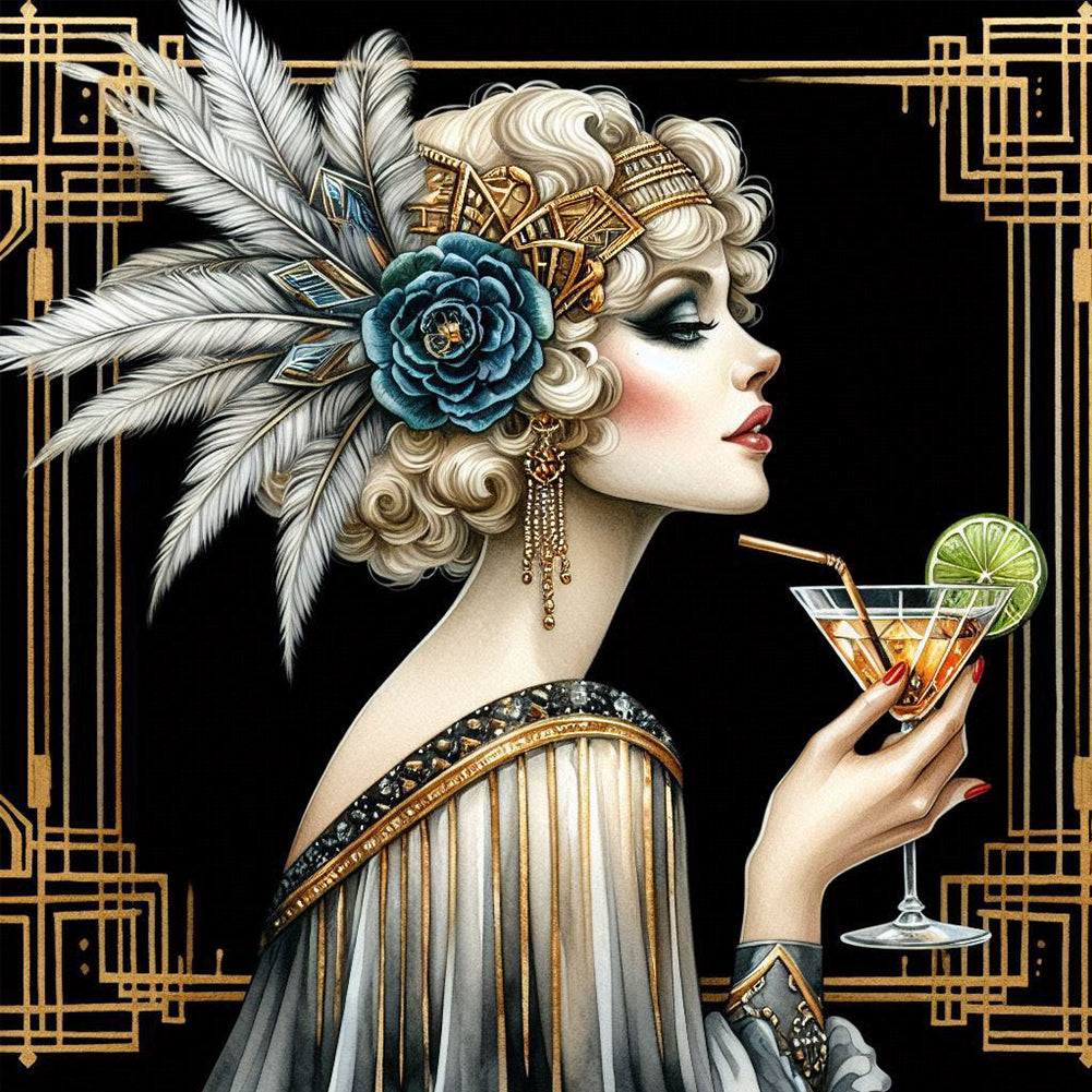 Diamond Painting - Full Square - Lady (40*40CM)