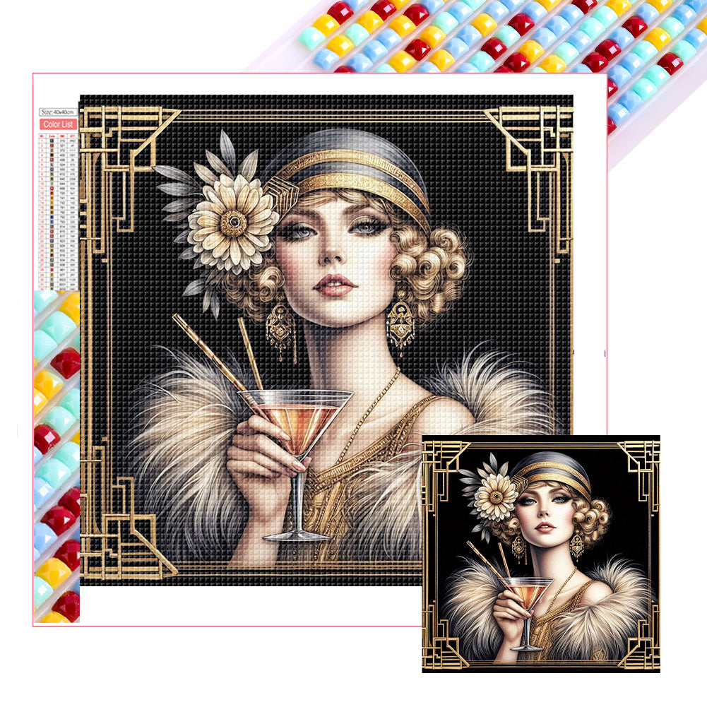 Diamond Painting - Full Square - Lady (40*40CM)